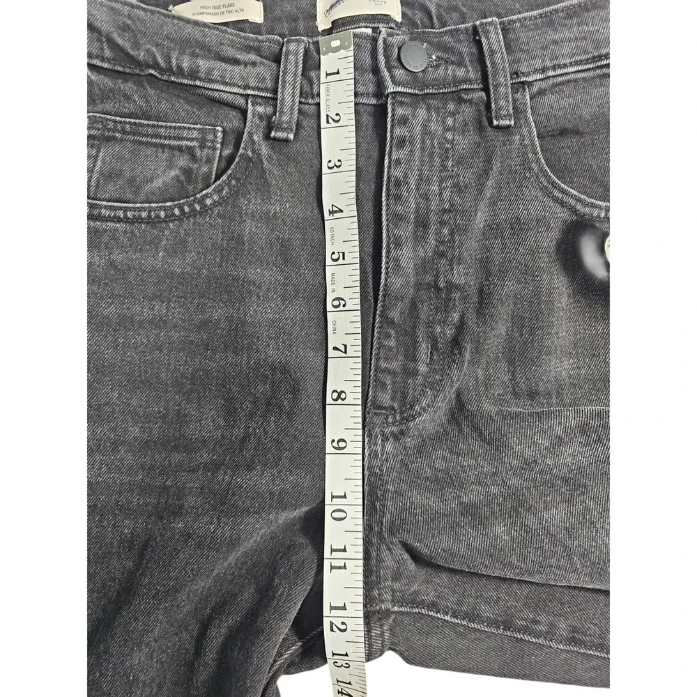 Universal Thread Flare Jeans High Rise Washed Black Boho Women 10/R